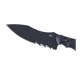 CRKT BUGSY FIXED BLACK W/VEFF SERRATIONS