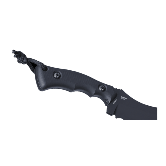 CRKT BUGSY FIXED BLACK W/VEFF SERRATIONS