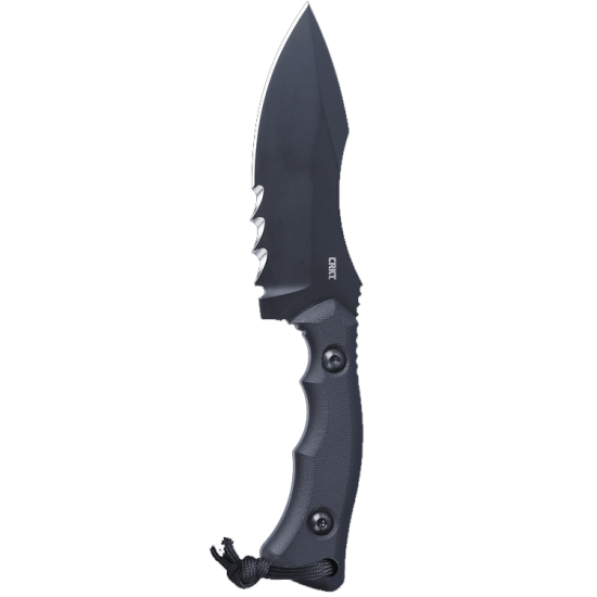 CRKT BUGSY FIXED BLACK W/VEFF SERRATIONS