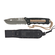 K25 TITANIUM COATED KNIFE BLACK WITH COYOTE CORD