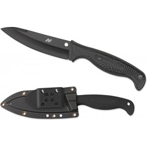 KNIFE SPYDERCO AQUA SALT FRN BLACK HANDLE