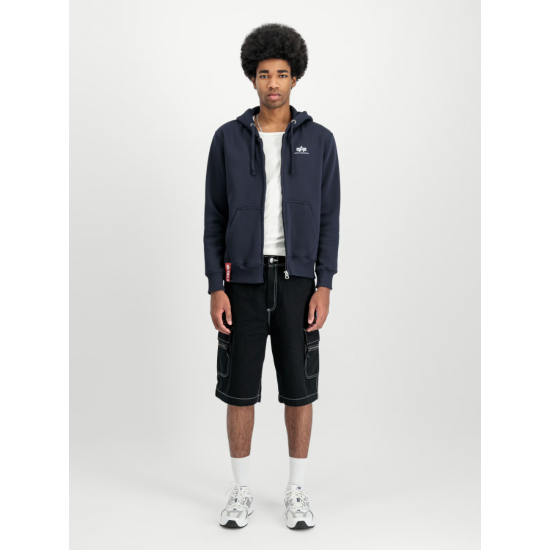 BASIC SMALL LOGO ZIP HOODIE ALPHA INDUSTRIES