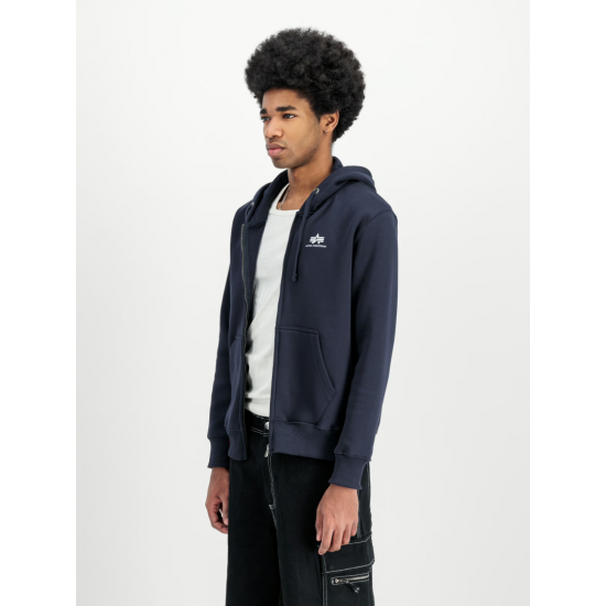 BASIC SMALL LOGO ZIP HOODIE ALPHA INDUSTRIES