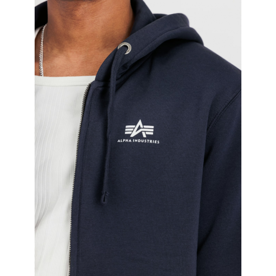 BASIC SMALL LOGO ZIP HOODIE ALPHA INDUSTRIES