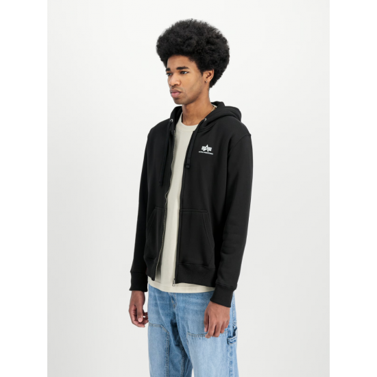 BASIC SMALL LOGO ZIP HOODIE ALPHA INDUSTRIES