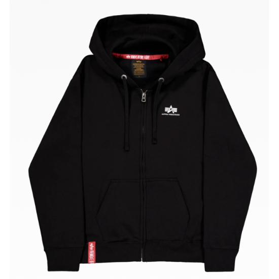 BASIC SMALL LOGO ZIP HOODIE ALPHA INDUSTRIES