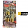 Pro-Tools 25mm Padlock Set (1 long shackle + 2 short) - Keyed Alike - 25T3