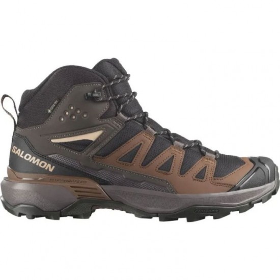 Ανδρικά Μποτάκια Πεζοπορίας - Salomon X Ultra 360 Mid GORE-TEX - Black/Dark Gull Gray/Dark Earth Salomon X Ultra 360 Mid GORE-TEX Ανδρικά πεζοπορικά μποτάκια. Αδιάβροχα με μεμβράνη GORE-TEX, Advanced Chassis™ & σόλα Contagrip®