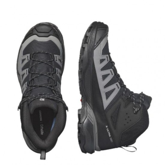 Ανδρικά Μποτάκια Πεζοπορίας - Salomon X Ultra 360 Mid GORE-TEX - Black/Magnet/Pewter Salomon X Ultra 360 Mid GORE-TEX Ανδρικά πεζοπορικά μποτάκια. Αδιάβροχα με μεμβράνη GORE-TEX, Advanced Chassis™ & σόλα Contagrip®