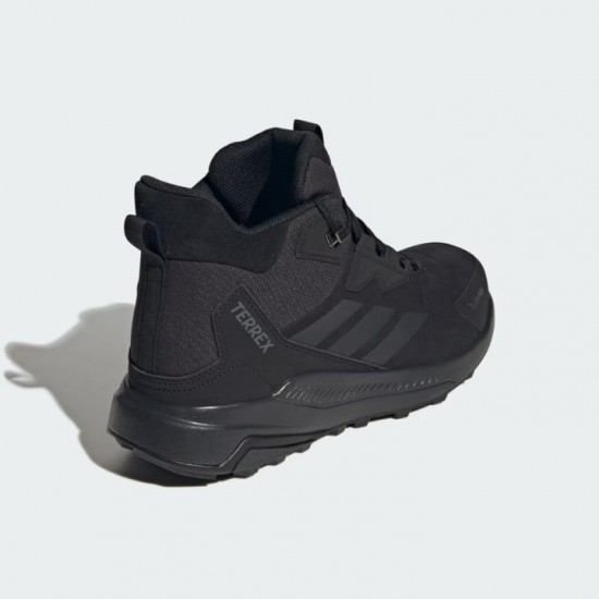 Αδιάβροχα ανδρικά μποτάκια πεζοπορίας adidas Terrex Anylander Leather Mid Climaproof (KH8875) με δέρμα Nubuck, σόλα Traxion & ενδιάμεση σόλα EVA
