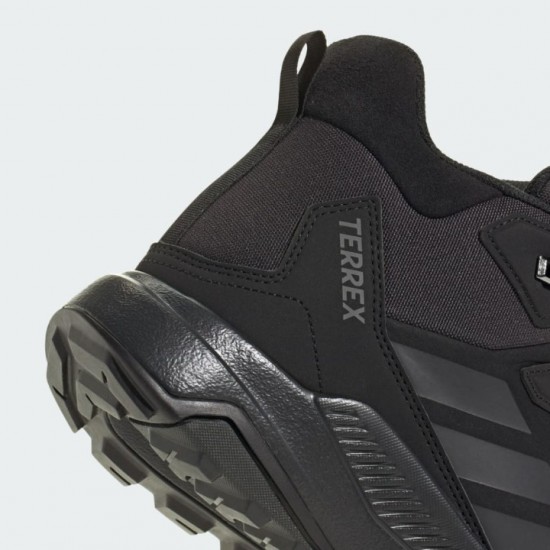 Αδιάβροχα ανδρικά μποτάκια πεζοπορίας adidas Terrex Anylander Leather Mid Climaproof (KH8875) με δέρμα Nubuck, σόλα Traxion & ενδιάμεση σόλα EVA
