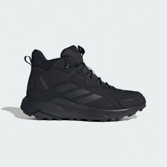 Αδιάβροχα ανδρικά μποτάκια πεζοπορίας adidas Terrex Anylander Leather Mid Climaproof (KH8875) με δέρμα Nubuck, σόλα Traxion & ενδιάμεση σόλα EVA