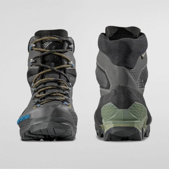Ανδρικά Μποτάκια Ορειβατικά La Sportiva Aequilibrium LT GTX Carbon/Cypress Ανδρικά αδιάβροχα ορειβατικά μποτάκια La Sportiva Aequilibrium LT GTX Carbon/Cypress. Με μεμβράνη Gore-Tex, σόλα Vibram SpringLug, συμβατά με ημιαυτόματα κραμπόν