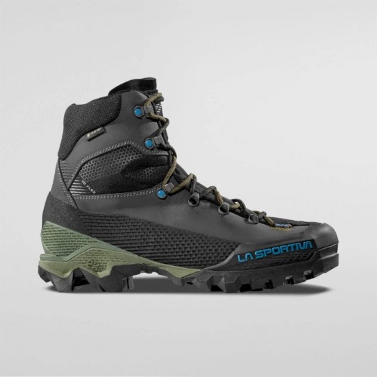 Ανδρικά Μποτάκια Ορειβατικά La Sportiva Aequilibrium LT GTX Carbon/Cypress Ανδρικά αδιάβροχα ορειβατικά μποτάκια La Sportiva Aequilibrium LT GTX Carbon/Cypress. Με μεμβράνη Gore-Tex, σόλα Vibram SpringLug, συμβατά με ημιαυτόματα κραμπόν