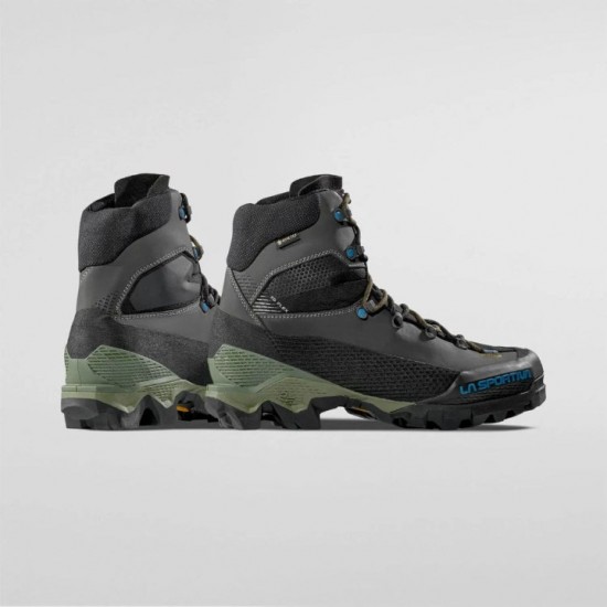 Ανδρικά Μποτάκια Ορειβατικά La Sportiva Aequilibrium LT GTX Carbon/Cypress Ανδρικά αδιάβροχα ορειβατικά μποτάκια La Sportiva Aequilibrium LT GTX Carbon/Cypress. Με μεμβράνη Gore-Tex, σόλα Vibram SpringLug, συμβατά με ημιαυτόματα κραμπόν