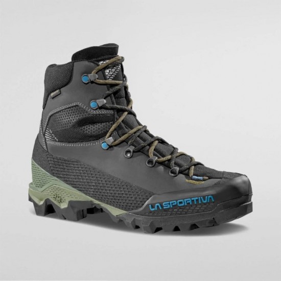 Ανδρικά Μποτάκια Ορειβατικά La Sportiva Aequilibrium LT GTX Carbon/Cypress Ανδρικά αδιάβροχα ορειβατικά μποτάκια La Sportiva Aequilibrium LT GTX Carbon/Cypress. Με μεμβράνη Gore-Tex, σόλα Vibram SpringLug, συμβατά με ημιαυτόματα κραμπόν
