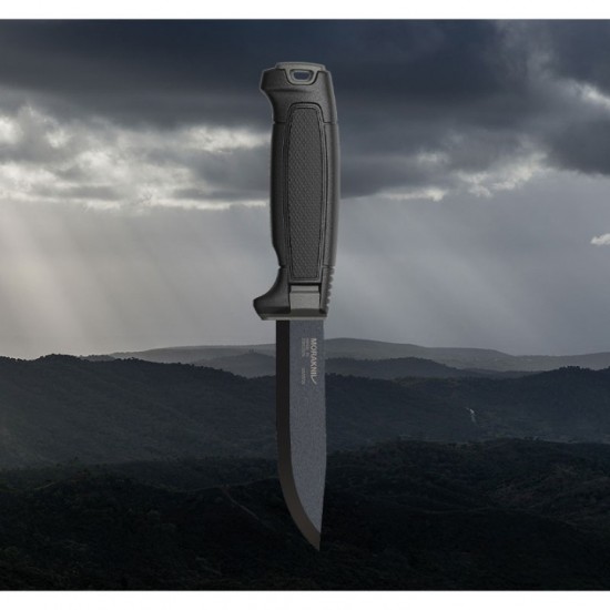 Morakniv Amberg BlackBlade - Στιβαρή Λάμα 109mm από Ανθρακούχο Ατσάλι, Scandi Grind & Αντιδιαβρωτική Προστασία DLC
