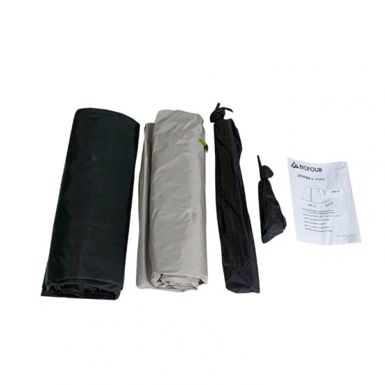 Σκηνή Camping 4 Ατόμων Διπλό Πανί Bigfour Domino 4 - 240x210x180cm Bigfour Domino 4 - Σκηνή Διπλού Πανιού με Τεχνολογία Σκίασης Silver/Black, UV+30 Προστασία & Ύψος 180cm