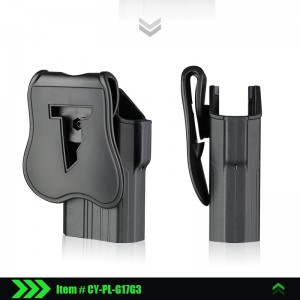 CYTAC PISTOL HOLSTER, and for Flashlight, for Glock 17, Black