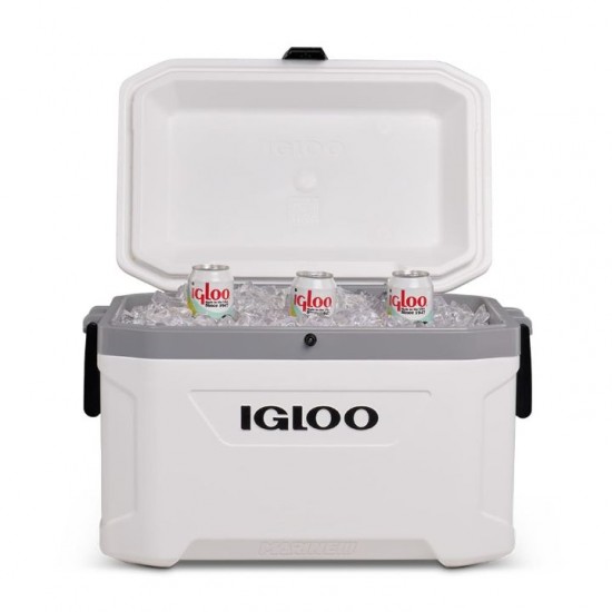 Ψυγείο Igloo Marine Ultra 54 Latitude 54Qt / 51L Φορητό Ψυγείο Igloo 51 Λίτρων με Μόνωση Thermecool, Προστασία UV, Ανοξείδωτους Μεντεσέδες, Χωρητικότητα 76 Κουτιών Ιδανικό για Σκάφος & Camping