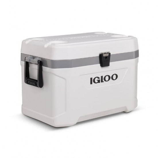 Ψυγείο Igloo Marine Ultra 54 Latitude 54Qt / 51L Φορητό Ψυγείο Igloo 51 Λίτρων με Μόνωση Thermecool, Προστασία UV, Ανοξείδωτους Μεντεσέδες, Χωρητικότητα 76 Κουτιών Ιδανικό για Σκάφος & Camping