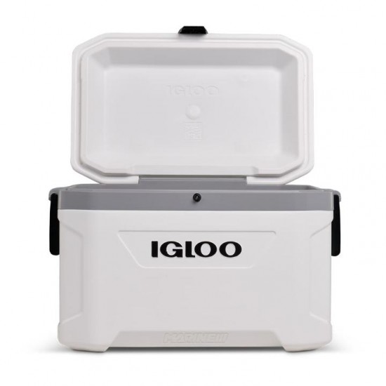 Ψυγείο Igloo Marine Ultra 54 Latitude 54Qt / 51L Φορητό Ψυγείο Igloo 51 Λίτρων με Μόνωση Thermecool, Προστασία UV, Ανοξείδωτους Μεντεσέδες, Χωρητικότητα 76 Κουτιών Ιδανικό για Σκάφος & Camping