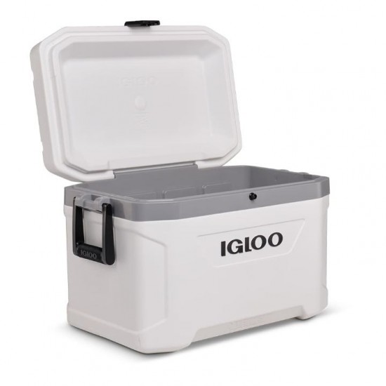 Ψυγείο Igloo Marine Ultra 54 Latitude 54Qt / 51L Φορητό Ψυγείο Igloo 51 Λίτρων με Μόνωση Thermecool, Προστασία UV, Ανοξείδωτους Μεντεσέδες, Χωρητικότητα 76 Κουτιών Ιδανικό για Σκάφος & Camping
