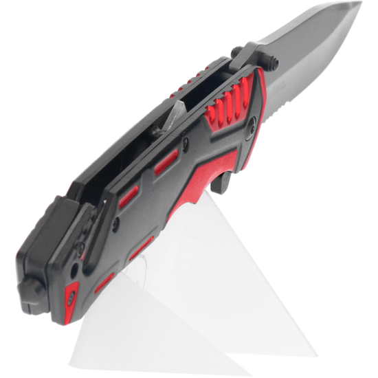 K25 TACTICAL POCKET KNIFE RUBBERED ALUMINIUM RED 9.4 CM 19653