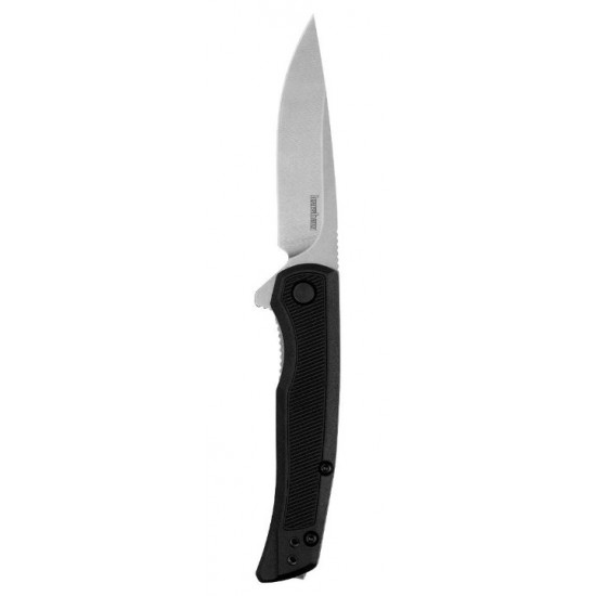 Kershaw Outfield Pocket Knife with Assisted Opening Mechanism, 4Cr14 Drop Point Blade, Stonewashed Finish, and Durable Glass-Filled Nylon Handle