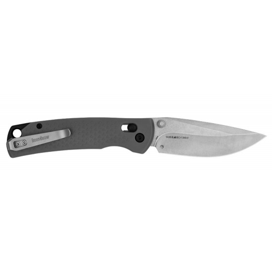 Kershaw Sequence Pocket Knife with DuraLock Locking Mechanism, KVT Ball Bearings, 8Cr13MoV Drop Point Blade, and Stonewashed Finish