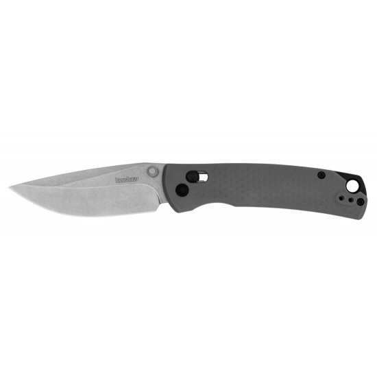 Kershaw Sequence Pocket Knife with DuraLock Locking Mechanism, KVT Ball Bearings, 8Cr13MoV Drop Point Blade, and Stonewashed Finish