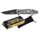 Albainox Rainblack Deer – Pocket Knife with Deer Design & Velvet Sheath