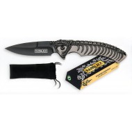 Albainox Rainblack Snake Skeleton Folding Knife 25344