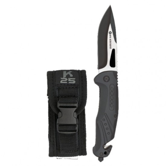 K25 Tactical Black Aluminium Penknife – 25008