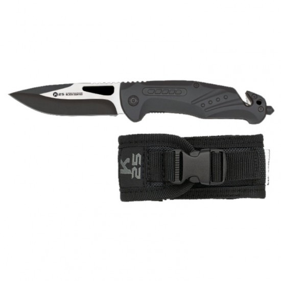 K25 Tactical Black Aluminium Penknife – 25008