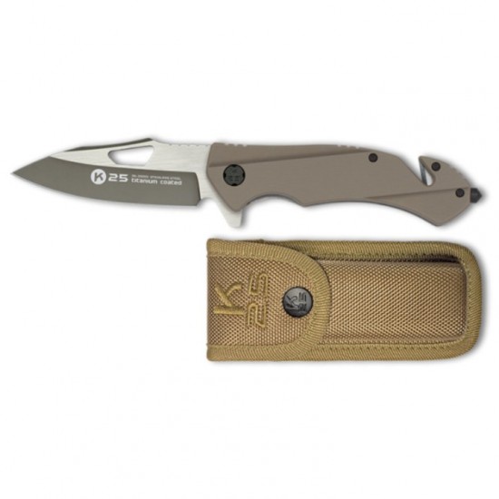 K25 Tactical Pocket Knife – Coyote G10 – 25001