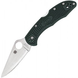 SPYDERCO DELICA 4 LIGHTWEIGHT FRN FLAT GROUND PLAINEDGE KNIFE SPYDERCO DELICA 4 LIGHTWEIGHT FRN FLAT GROUND PLAINEDGE KNIFE