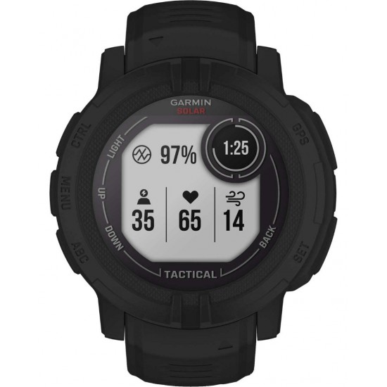 GARMIN INSTINCT 2 SOLAR TACTICAL BLACK SILICONE BAND