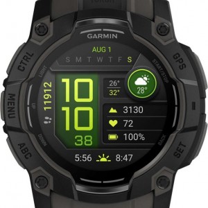 ΡΟΛΟΙ GARMIN INSTINCT 3 50MM AMOLED BLACK WITH CHARCOAL SILICONE BAND