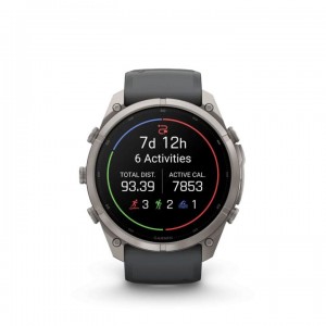 Ρολόι Smartwatch Garmin Fenix 9 Pro - 51mm AMOLED Sapphire Titanium με Graphite & Μαύρο Λουράκι