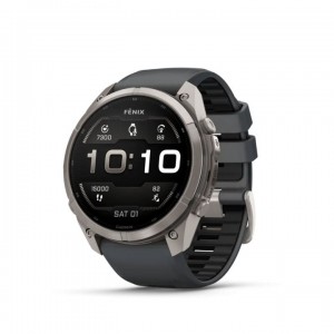 Ρολόι Smartwatch Garmin Fenix 9 Pro - 51mm AMOLED Sapphire Titanium με Graphite & Μαύρο Λουράκι