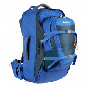OZTRAIL QUEST TRAVEL BAG 65+10L BLUE