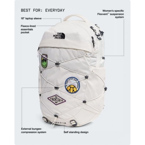 Γυναικείο Σακίδιο Πλάτης The North Face Women’s Borealis Patch Backpack 27L - NF0A8KE9 The North Face Women's Borealis Patch 27L Γυναικείο σακίδιο πλάτης. Με σύστημα FlexVent™, θήκη laptop 16'', 3 συλλεκτικά patches & υδροαπωθητική προστασία
