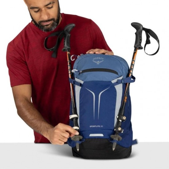 Osprey Sportlite 20 Σακίδιο Πλάτης Πεζοπορίας Ελαφρύ 20L Ελαφρύ σακίδιο πεζοπορίας Osprey Sportlite 20L Unisex. Με σύστημα AirScape™, Atilon framesheet, θήκη υδροδότησης & bluesign® υλικά