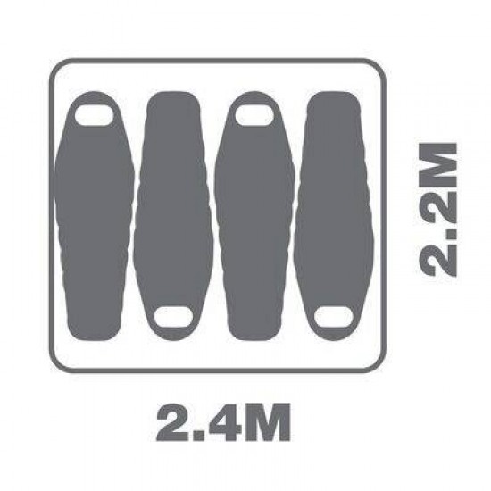 OZTRAIL FAST FRAME 4P TENT BLOCK OUT 240 X 220 X 195 CM
