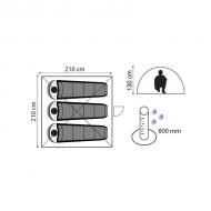 3 PERSON TENT CAMPING MONODOME ECO MAORI