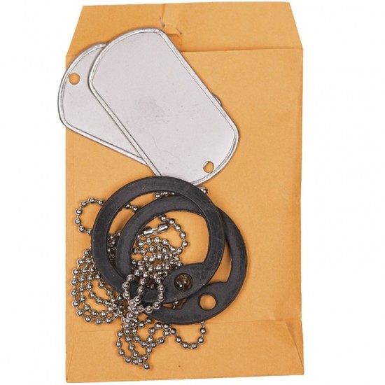Mil-Tec US Original Dog Tag Set – Military Neck ID Tags with Protective Silencers