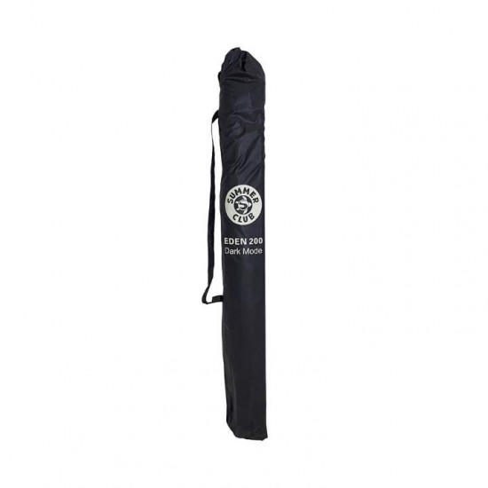 Folding Beach Umbrella with UV Protection – Summer Club Eden 200 (2m) Wind-Resistant Eden Beach Umbrella with a 200cm diameter, aluminum pole, 10 fiberglass ribs, tilt mechanism, large wind vent, and UV+50 sun protection