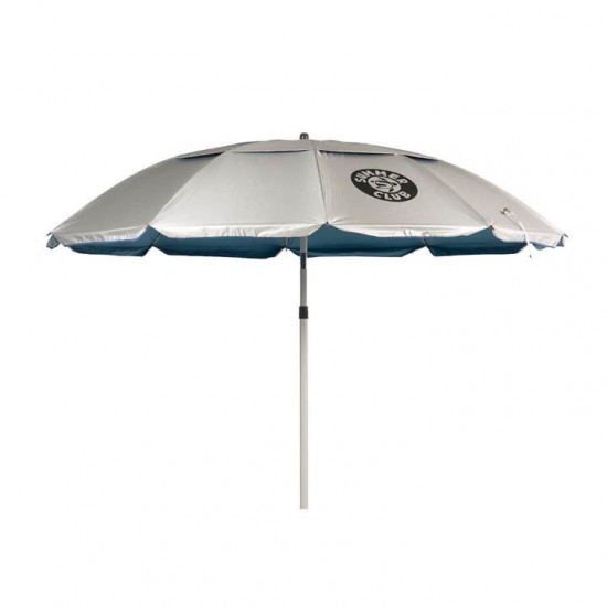 Folding Beach Umbrella with UV Protection – Summer Club Eden 200 (2m) Wind-Resistant Eden Beach Umbrella with a 200cm diameter, aluminum pole, 10 fiberglass ribs, tilt mechanism, large wind vent, and UV+50 sun protection