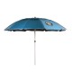 Folding Beach Umbrella with UV Protection – Summer Club Eden 225 (2.25m) Eden Beach Umbrella with a 225cm diameter, aluminum pole, 10 fiberglass ribs, tilt mechanism, large wind vent, and UV+50 sun protection.